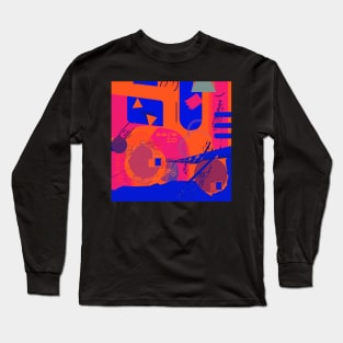 Retro Abstract Art Long Sleeve T-Shirt